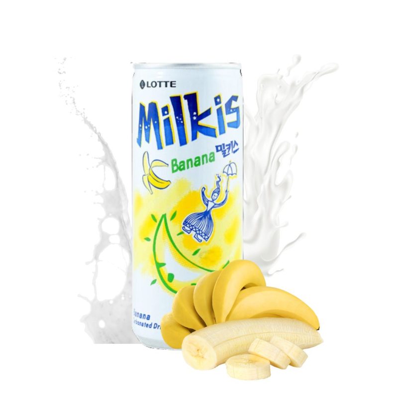 (Lotte)  Soda Coreano Milkis de Leche y Banana  250ml