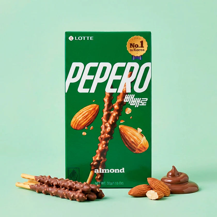 Pepero chocolate y almendra (Lotte) 32g