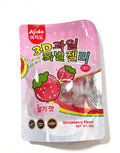 Gominola 3D sabor fresa 65G (Ajido)