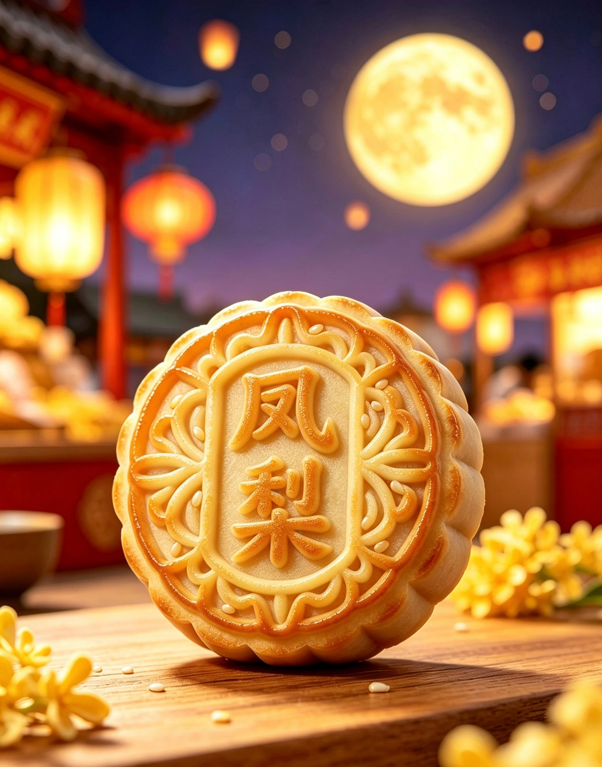 Pastel de luna sabor Piña 100G (moon cake)