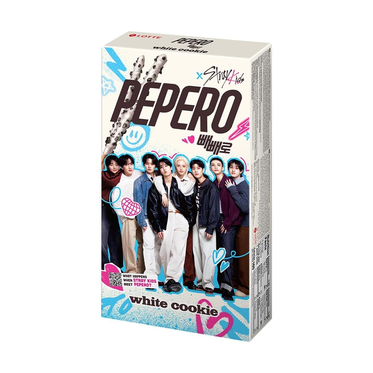 Pepero Stray Kids choco blanco con oreo(Lotte) 8x 32g