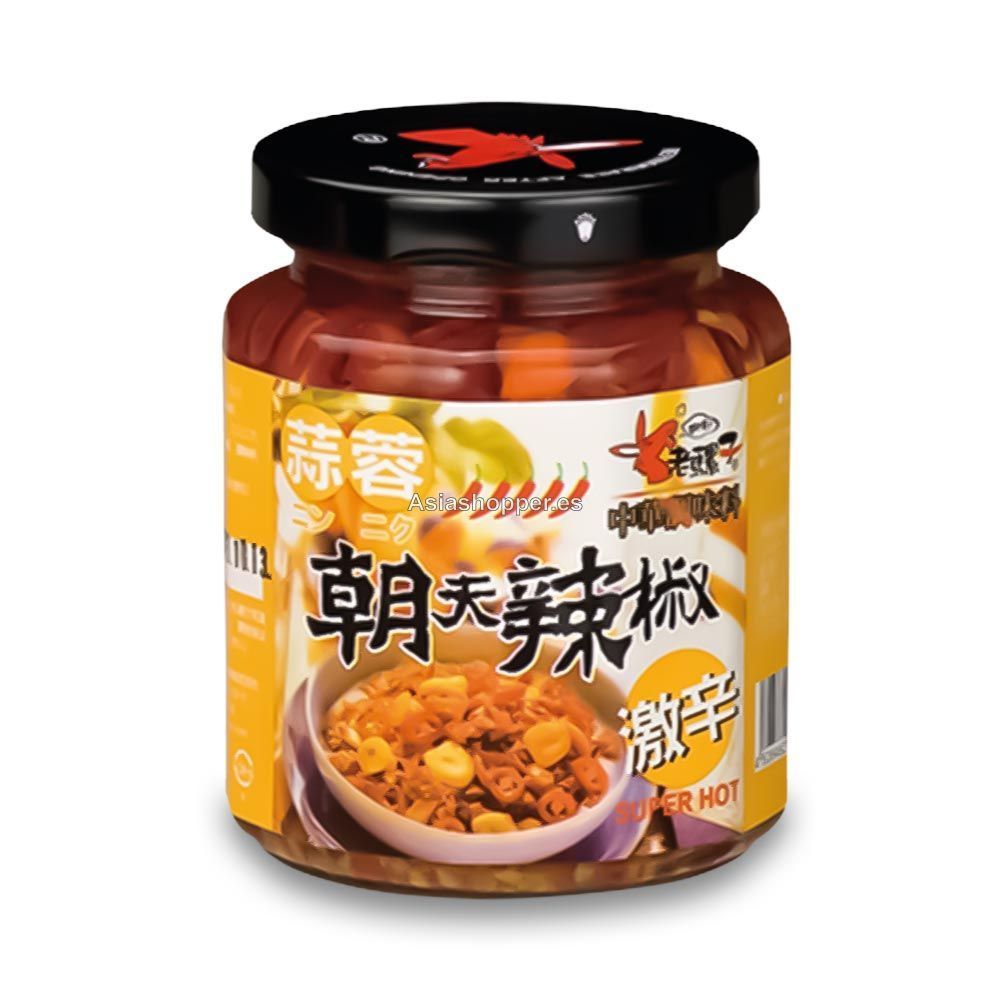 LAO LUO ZI SALSA EXTRA PICANTE Y AJO 240g