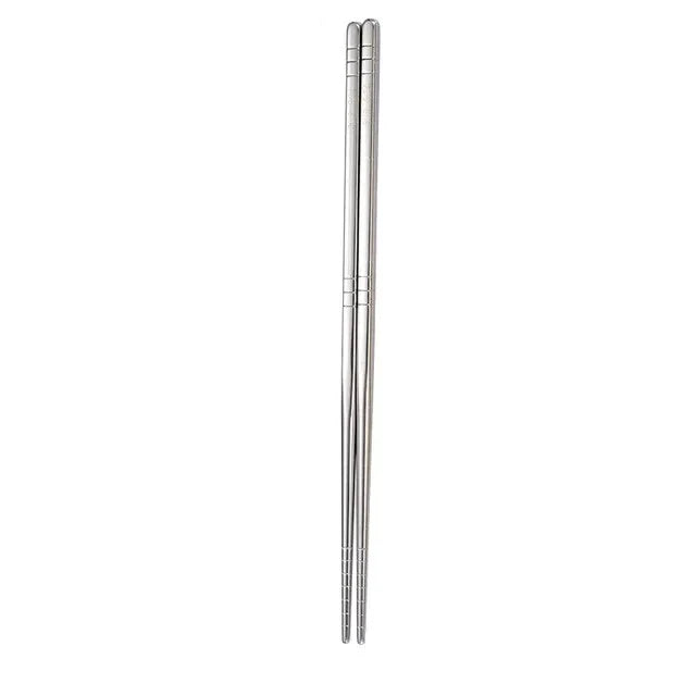 Palillos de acero c/plata 1 par