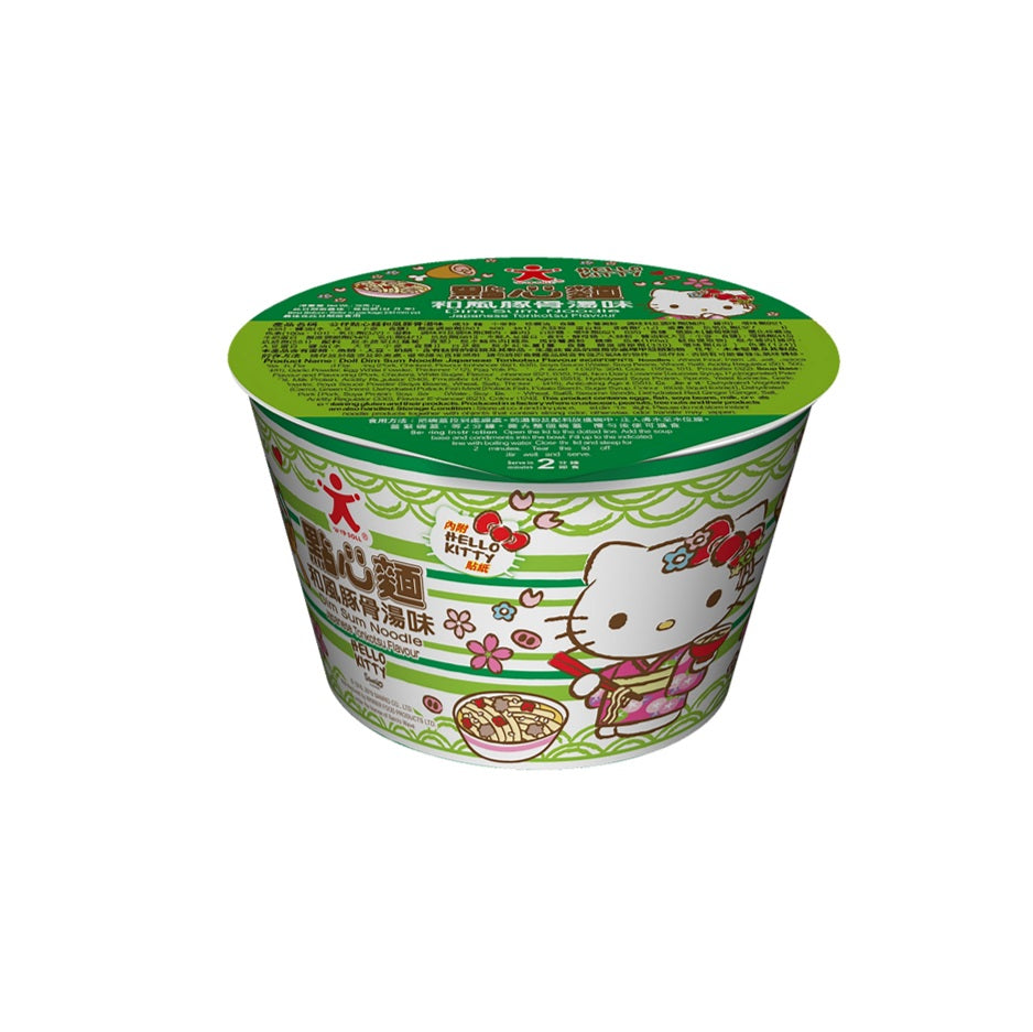 Cubo Ramen Hello Kitty sabor Tonksu 36g