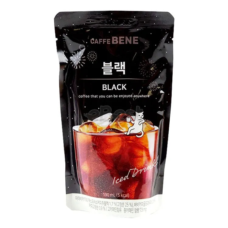 Refresco Coreano en Bolsa Café Negro (CaffeBene)190ml