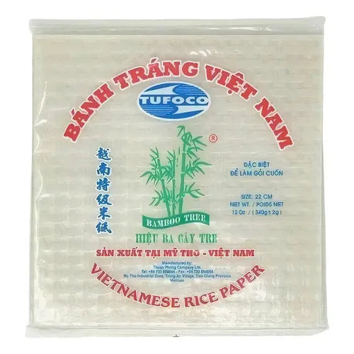 TUFOCO PAPEL DE ARROZ CUADRADO 22CM 400G