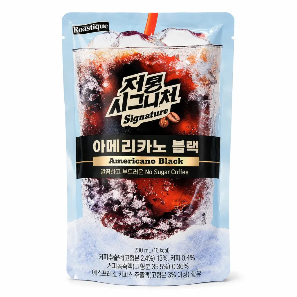 Refresco Coreano en Bolsa Cafe Americano Negro (Roastique)230ml