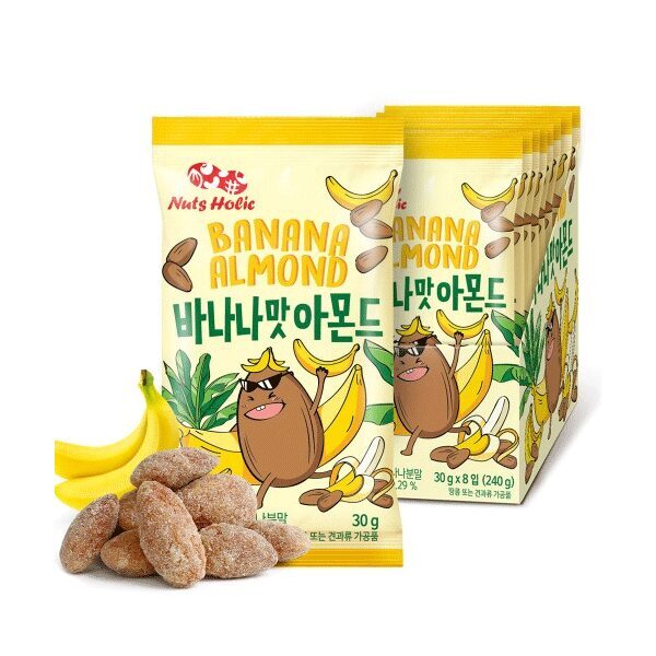 Almendra coreanas sabor Banana (NutsHolic)30G