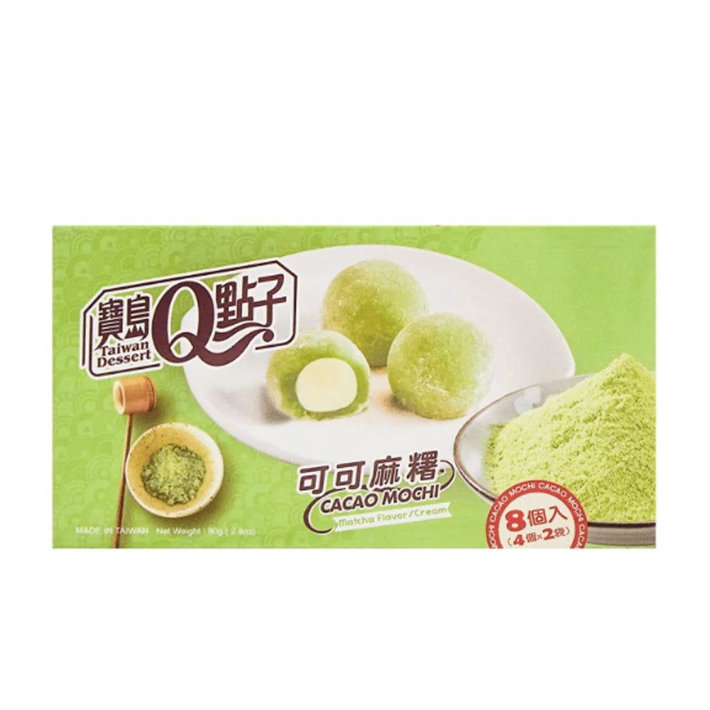 Mini Mochi Sabor a Té Matcha  8u 80g (BaodaoQdianzi)
