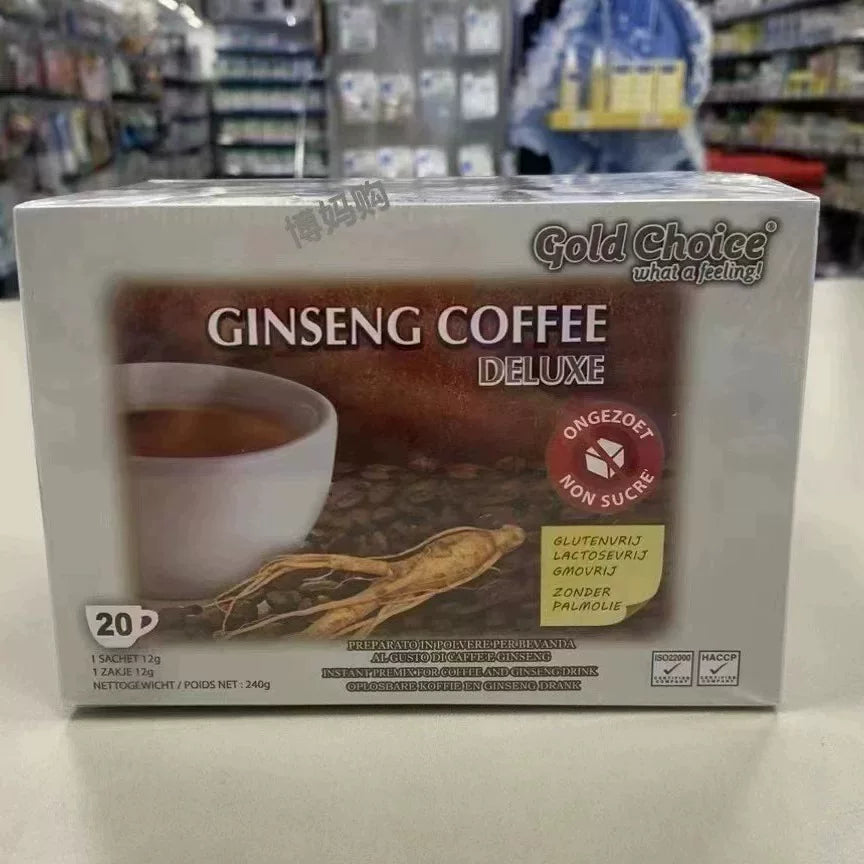 Café Ginseng instantaneo sin azucar 20x12g(Gold Choice)