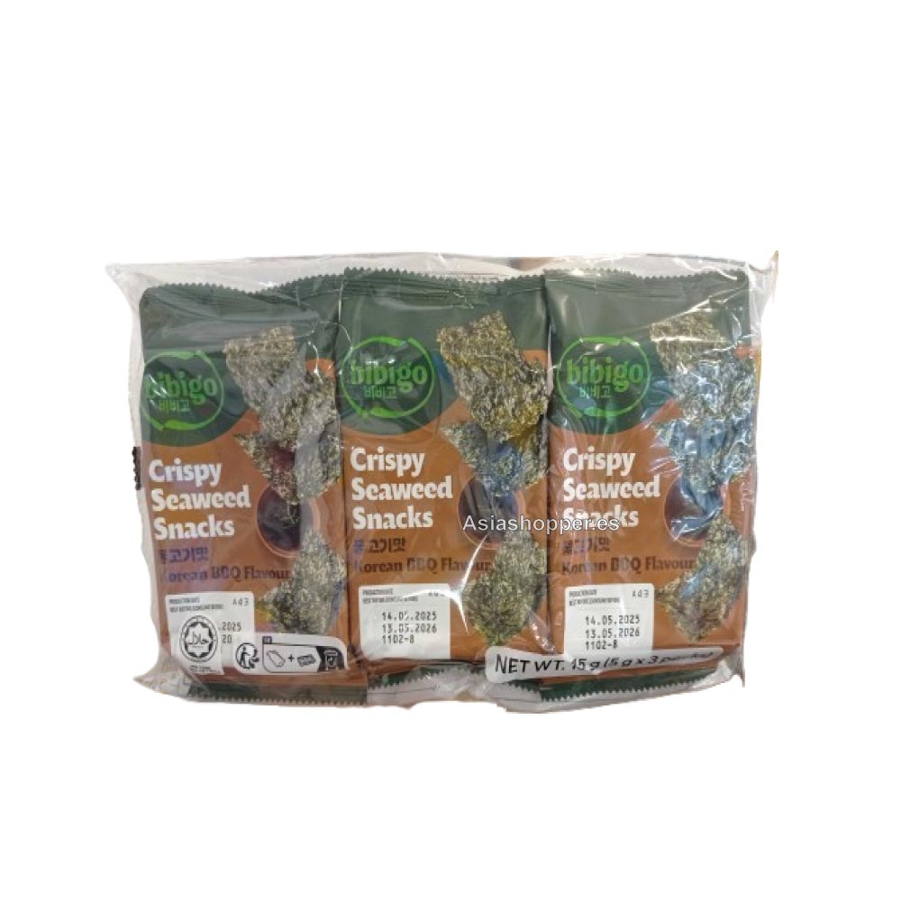 BBQ Flavored Nori Seaweed Snack (Bibigo) 3x5g