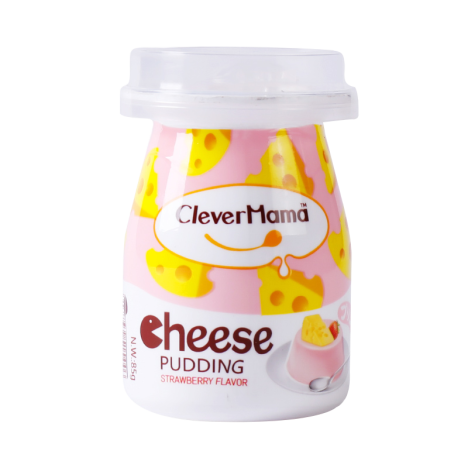 CleverMama Pudding sabor queso/fresa 85g