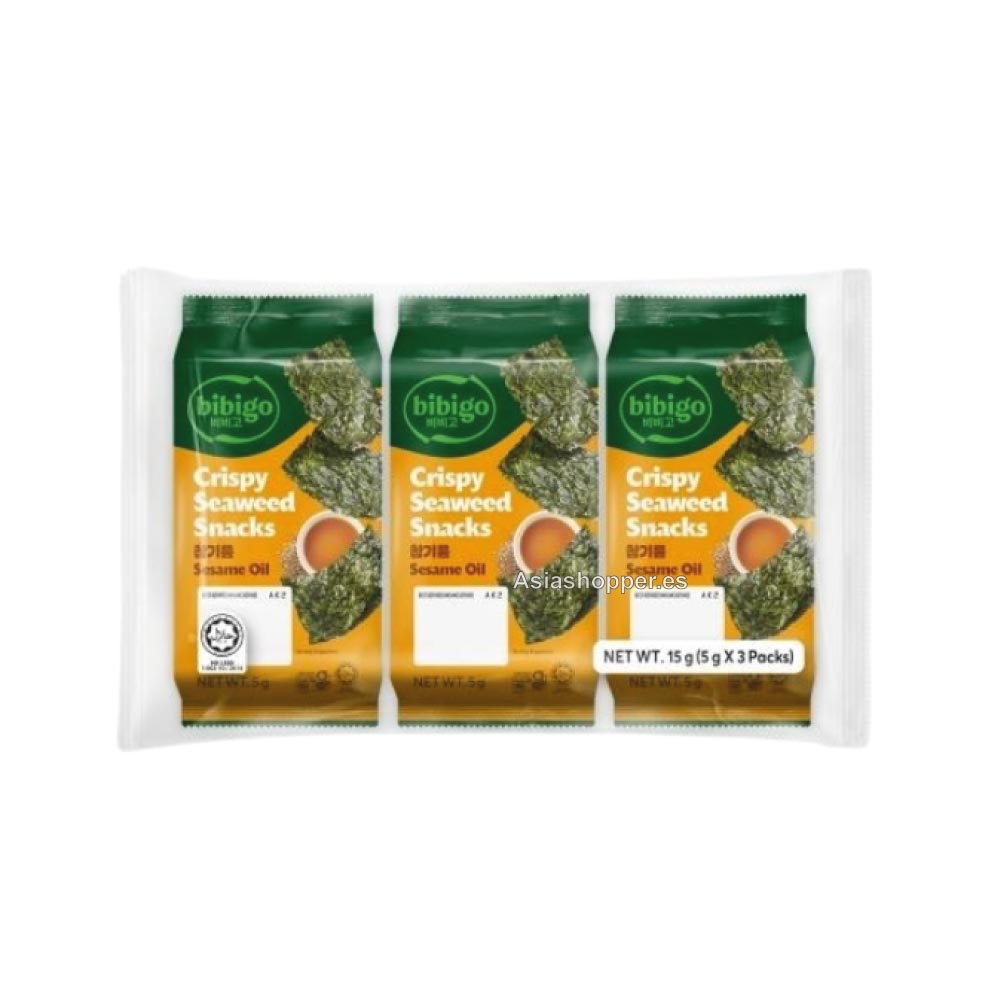 Snack de Alga Nori Sabor sesamo (Bibigo) 3x5g