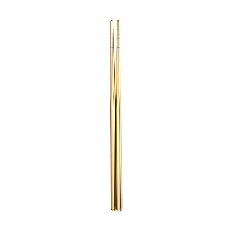 Palillos de acero c/oro 1 par